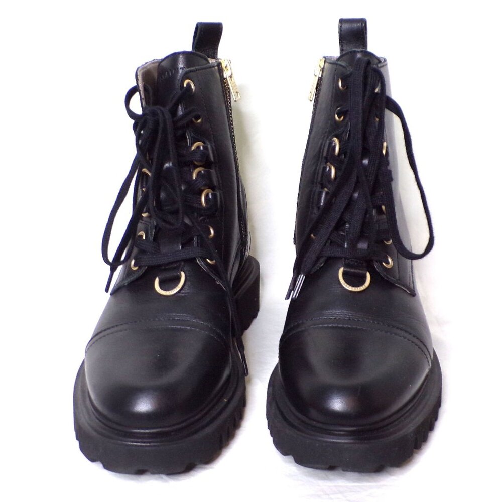๐ ALL SAINTS Lydia Ankle Moto Combat Boot 8 Black - Picture 7 of 14